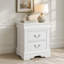 Ensemble de meubles de chambre à coucher transitionnels 2 pièces, commode 6 tiroirs + table de chevet 2 tiroirs, armoire de rangement en bois massif-110345719