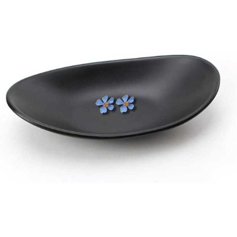 Oval Jewelry Tray, Decorative Dresser Dish For Rings, Keys, And Small Items