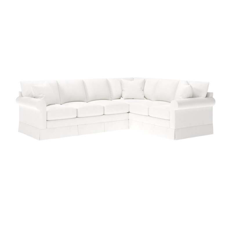 Canapé modulaire rembourré de 115 po avec coussins en mélange de duvet et pièces en mousse 115 po Friedman