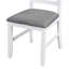 Ensemble de salle à manger pour 6 personnes avec banc et 4 chaises en bois massif blanc et gris classique