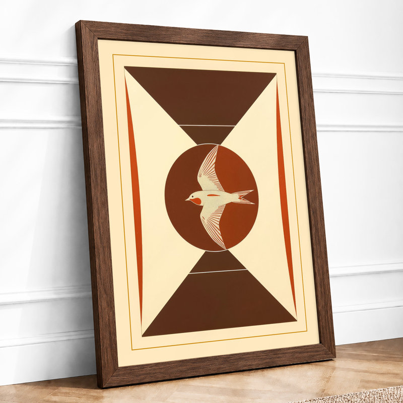 Flight Within Structure Art Deco - Print, Walnut, A4 - 29.7 x 21.0 cm