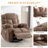 Oversized Massage Swivel Recliner Chair with Lumbar Heating for Living Room Rocker Recliner with Cup Holders and USB Charge Port, for Adult-603546954
