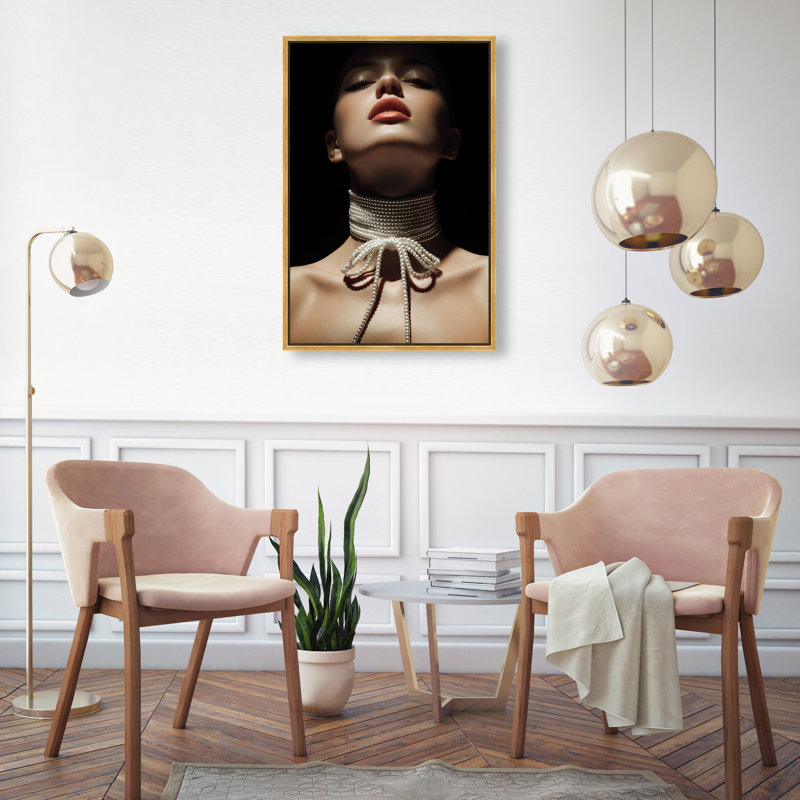 Pearl Constellation Print by Oliver Gal, 37"H x 25"W, Gold Floater Frame