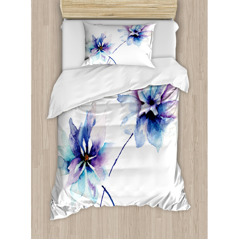 Cottage Americana Floral Duvet Cover, Twin Duvet Cover + 1 Standard Sham