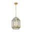 Luminaire suspendu lanterne en verre 3 lumières
