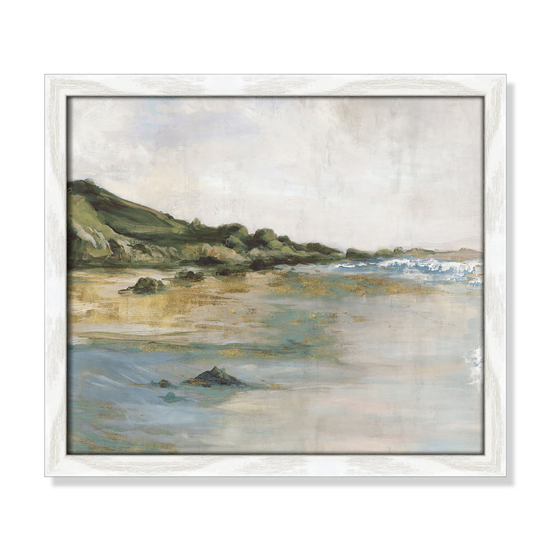 Impression «Tide’s Edge» par Casa Fine Arts, Reproduction encadrée sans passe-partout, Blanc, H 13 po x l 15 po x P 0,75 po