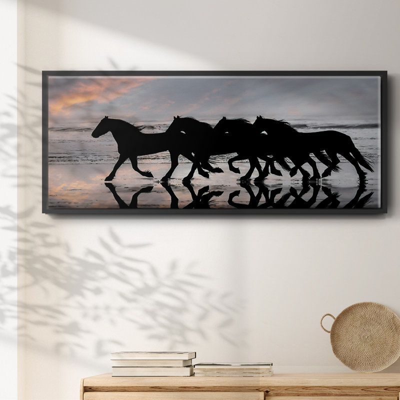 Plage galop - toile encadrée, H 20 po x l 50 po