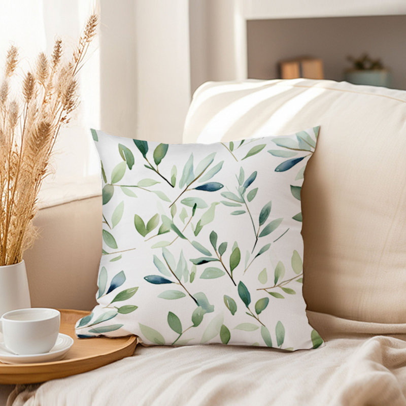 Botanical Eucalyptus Leaves Pattern Leaf IX, 16"H x 16"W