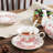 Vintage porcelain tea set with cup