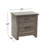 Wooden 2 Drawers Nightstand In Brown Finish