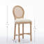 Ensemble de 2 tabourets de bar en bois massif avec tabourets de cuisine en bois massif avec tabouret de comptoir en rotin - beige (sans la table)