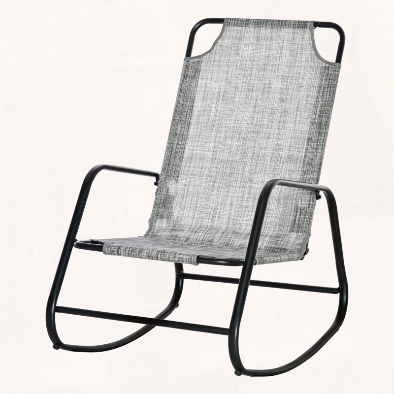 Chaise berçante d'extérieur en tissu