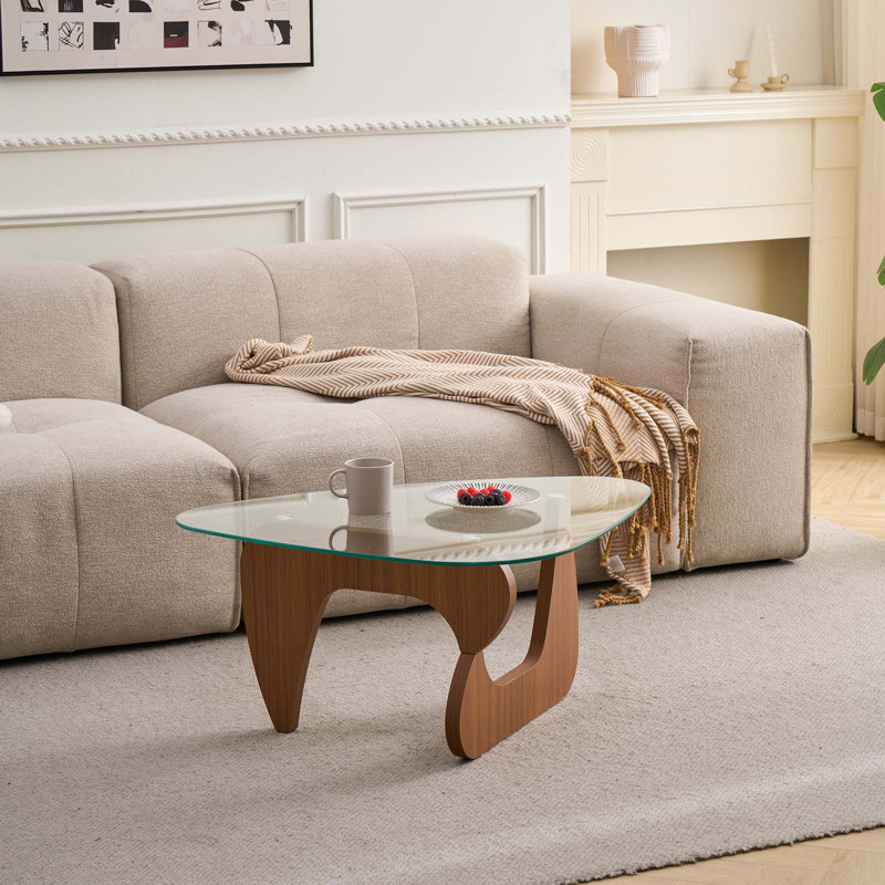 Petites tables basses Farmhouse, H 15,74 po x L 35,82 po x l 25,59 po, Transparent, Brown
