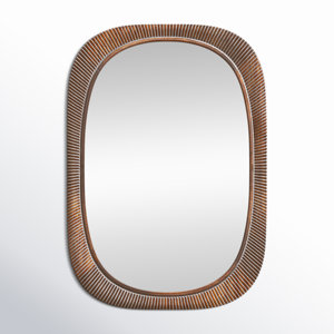 Mele Solid Wood Rectangle Wall Mirror