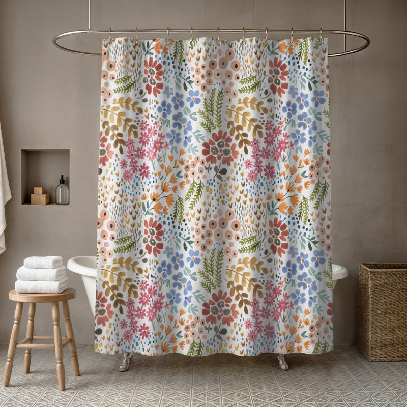 Avenn Floral Shower Curtain