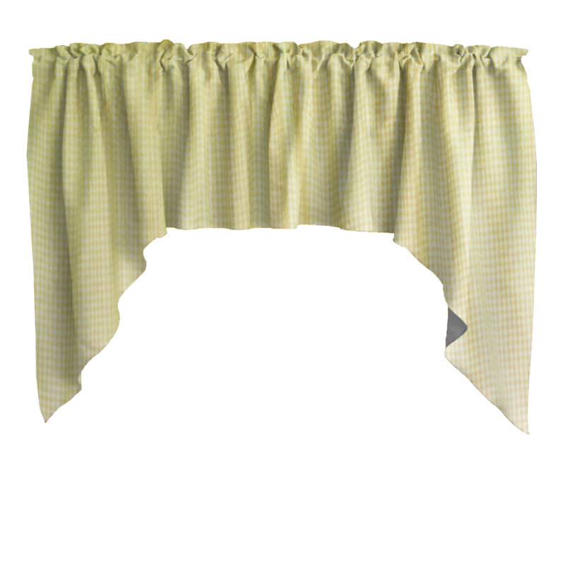 Cantonnière à carreaux Gingham, Jaune
