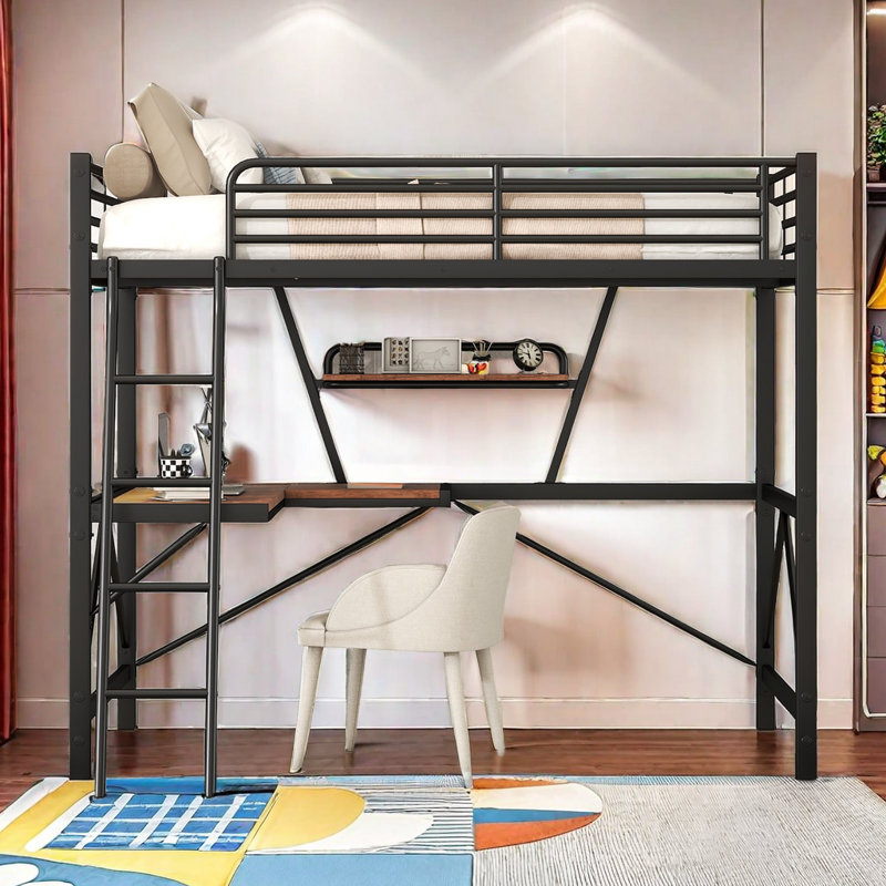 Lit mezzanine double Eleazar Kids, Noir