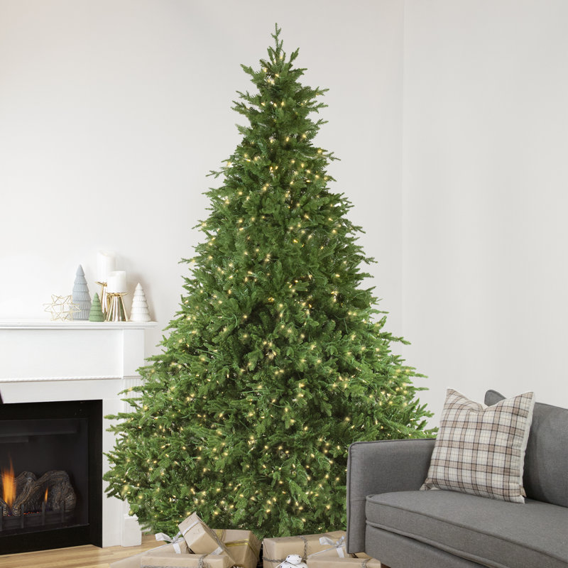 Pre-Lit Full Minnesota Balsam Fir Artificial Christmas Tree - LED Lights, 9'