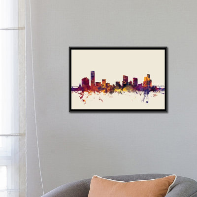 " Grand Rapids, Michigan, USA On Beige " by Michael Tompsett