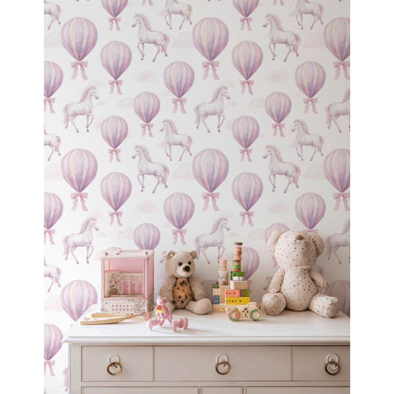 Papier peint fantaisie fantaisiste pastel amovible, Peler et coller