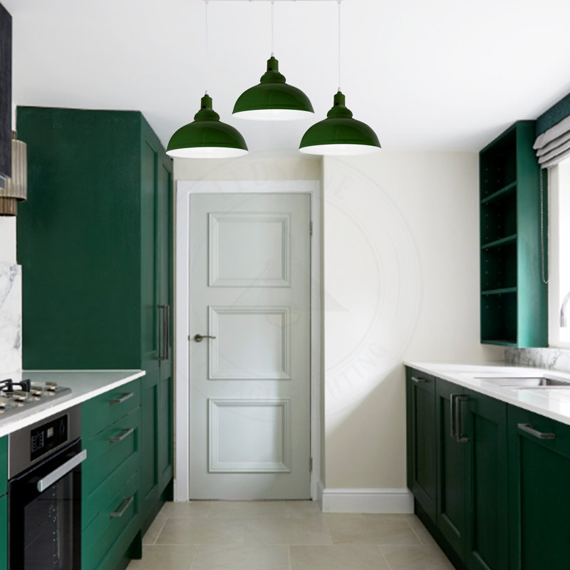 3 - Light Kitchen Island Pendant, No, Green