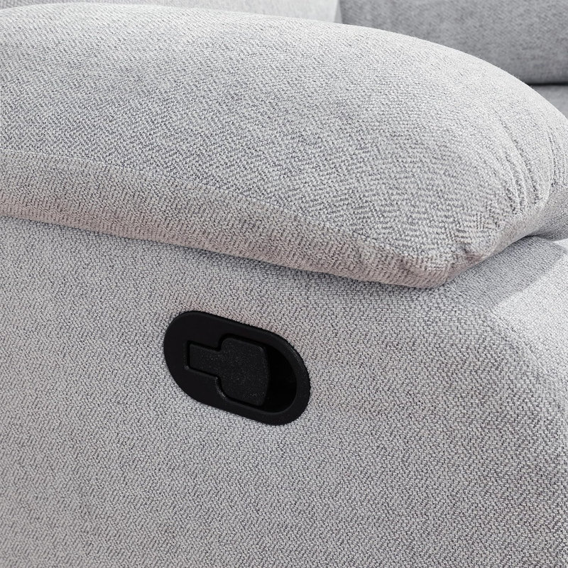 Jalus Recliner, White Cotton Blend