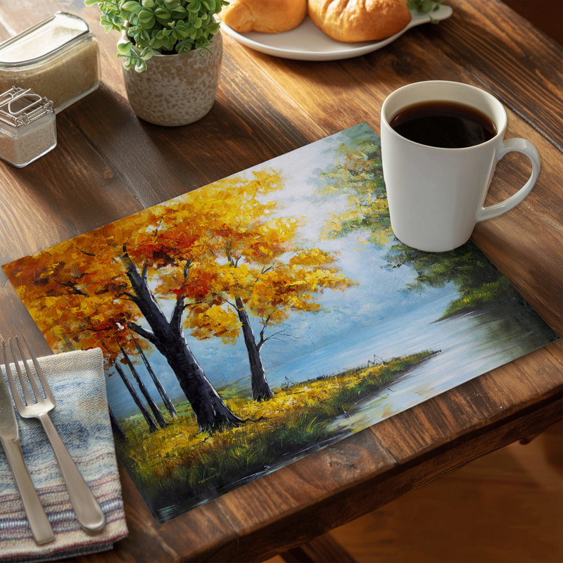 Trees by the Lake Placemat | Polyester Bedroom Decor