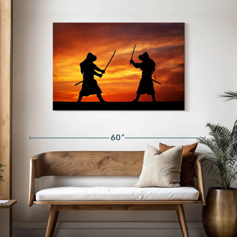 Leisha Samurai Sunset Duel, 30" H x 45" W