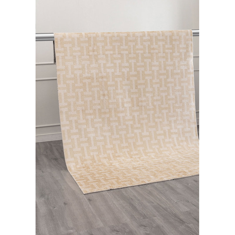 Rolin Geometric Hand Loom Indoor / Outdoor Area Rug, Rectangle 5'3" x 7'6.6"