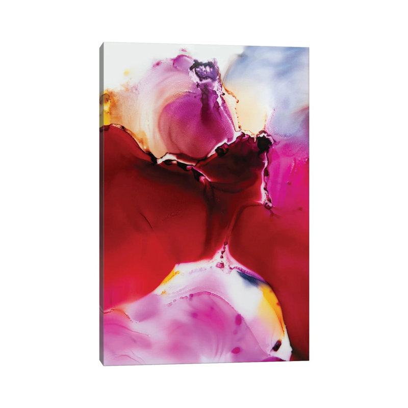 Red Velvet Petals by LouLouArtStudio - Wrapped Canvas Print, 20.32 cm H x 30.48 cm W