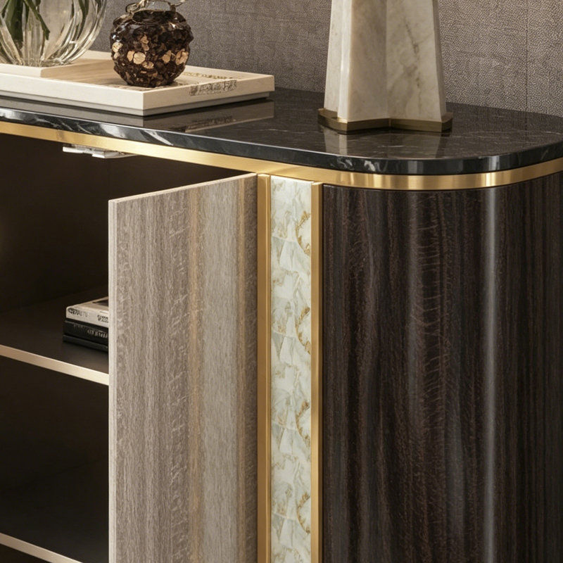 Buffet moderne de grande capacité, H 35,43 po x l 62,99 po x P 15,75 po