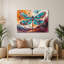 Art mural sud-ouest libellule en métal brun 21-696481321