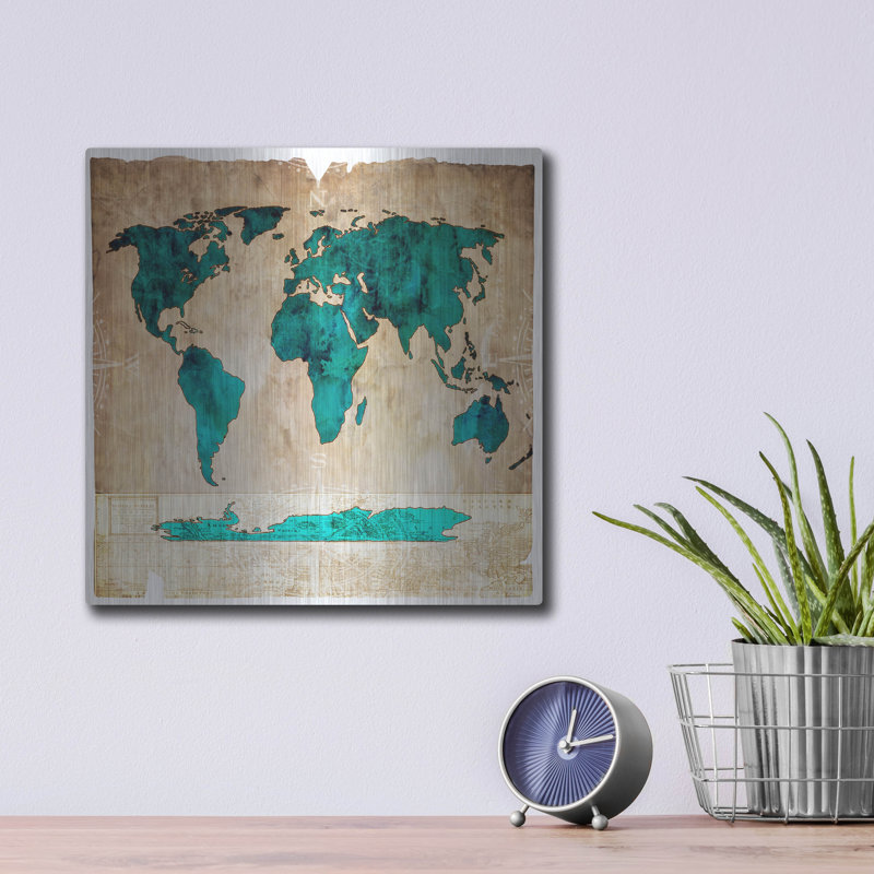 «Sea Map I» par Lightbox Journal, H 12 po x l 12 po