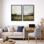 «Minimal Landscape», art à l'aquarelle vert pâle, images murales minimalistes classiques simples, impression sur toile encadrée, ensemble de 2 pièces, 16 x 24 x 2, 24 x 36 x 2-71660346-71660345