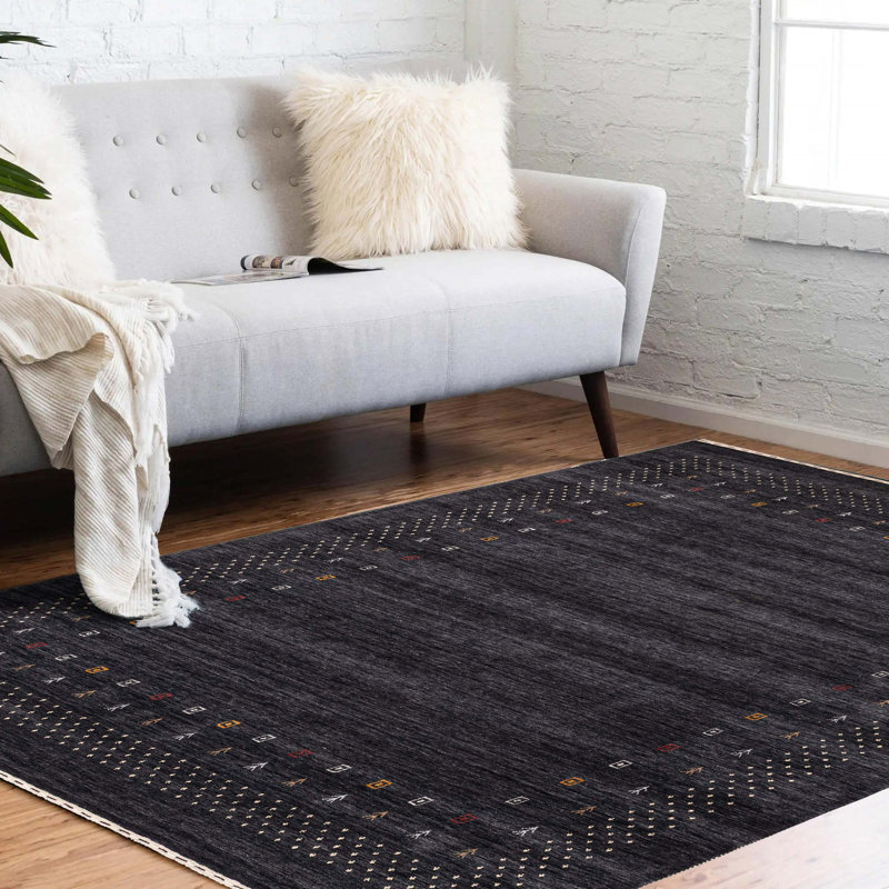 Indo Gabbeh Charcoal Rug 7'11" x 9'9"