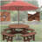 8 Person Wooden Picnic Table, Outdoor Camping Dining Table with Seat, Garden, DIY w/ 4 Built-in Benches, 2220lb Capacity-241416169