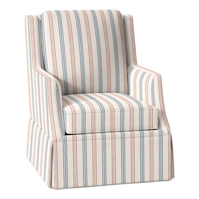 Savannah Linen Swivel Slipcovered Chair