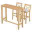 Ensemble de coin-repas 48 po avec 2 chaises pour petits espaces 48 po-1905541127