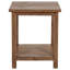 Table de bout en bois brun vieilli avec tablette-741445278