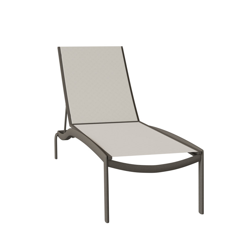 Chaise longue simple 78,5 po Kor, Bogota, Graphite