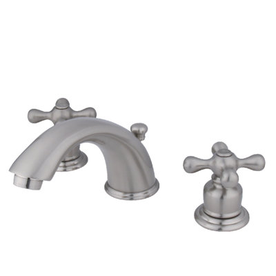 Robinet pour salle de bain espacé à doubles poignées en croix de métal