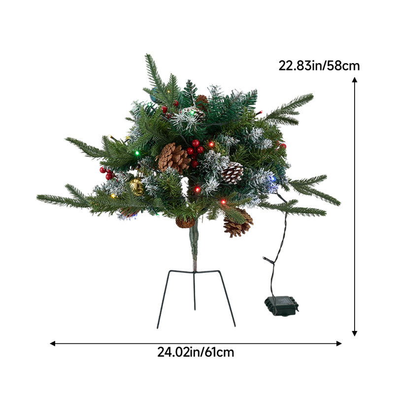 58cm H Lighted Artificial Christmas Tree