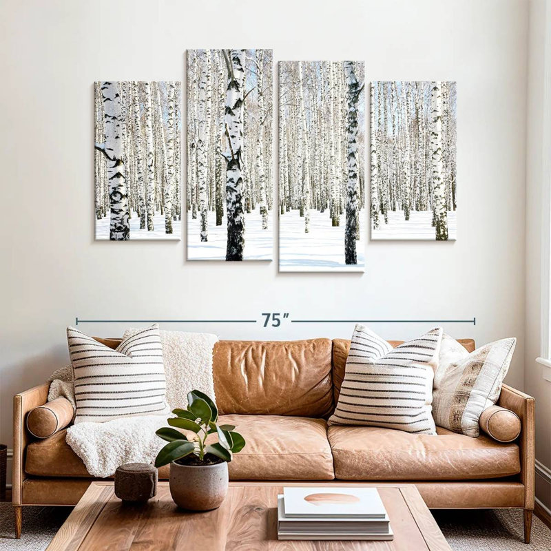 Alvord Birch Grove blanc neige, H 42 po x l 68 po