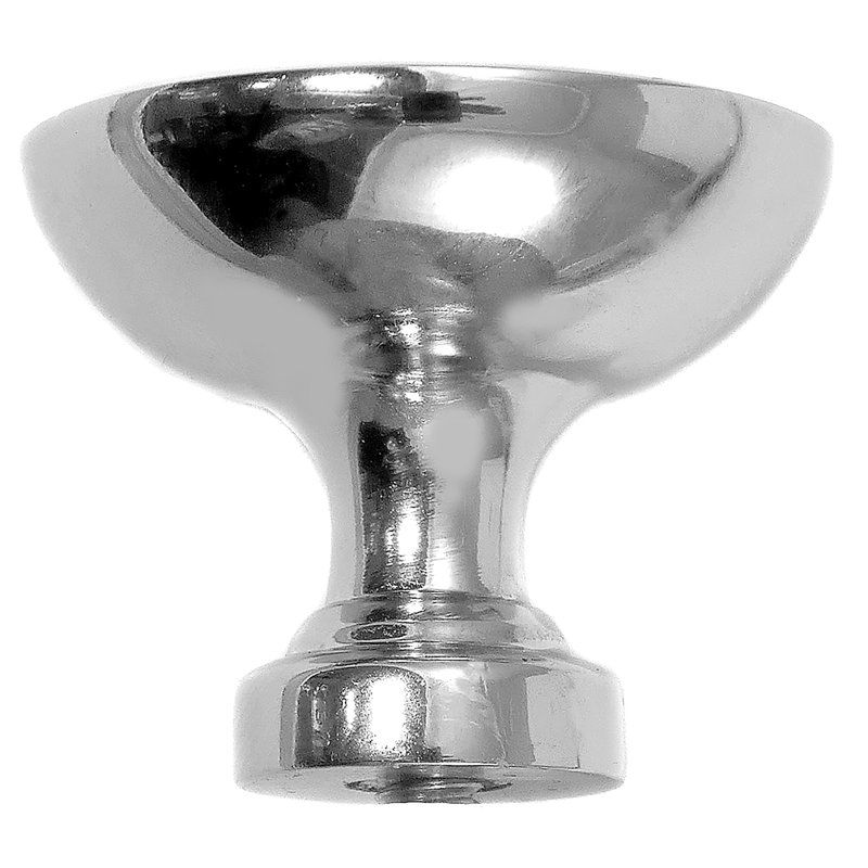 1 1/5" Diameter Round Knob, Polished Chrome