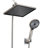 Adjustable 12" Rectangular High Pressure Dual Shower Head with 6-Spray Handheld Shower-112255222