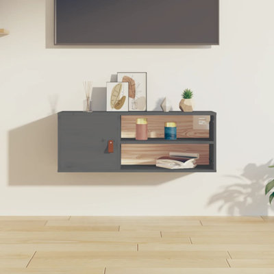 2 Piece Pine Solid Wood Floating Shelf