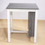 Table compacte pour petits espaces, 3 pièces, aspect contemporain rustique, rangement intégré, sièges confortables, facile à assembler, table blanchie, tablettes latérales, appartements à assemblage rapide, moderne