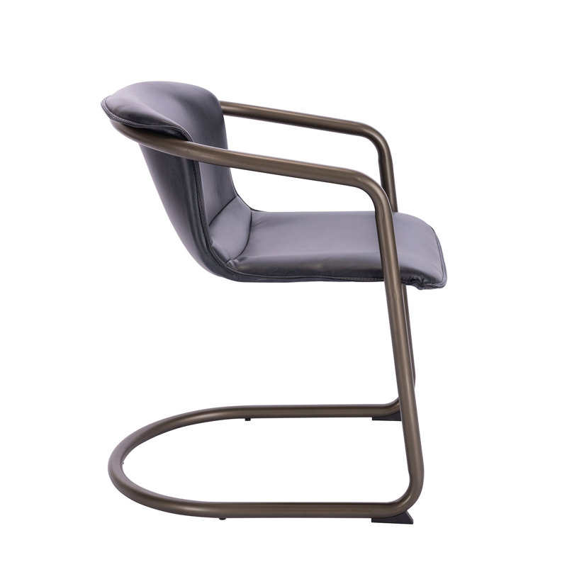 Chaise en porte-à-faux en polyuréthane Catalina, Gris foncé