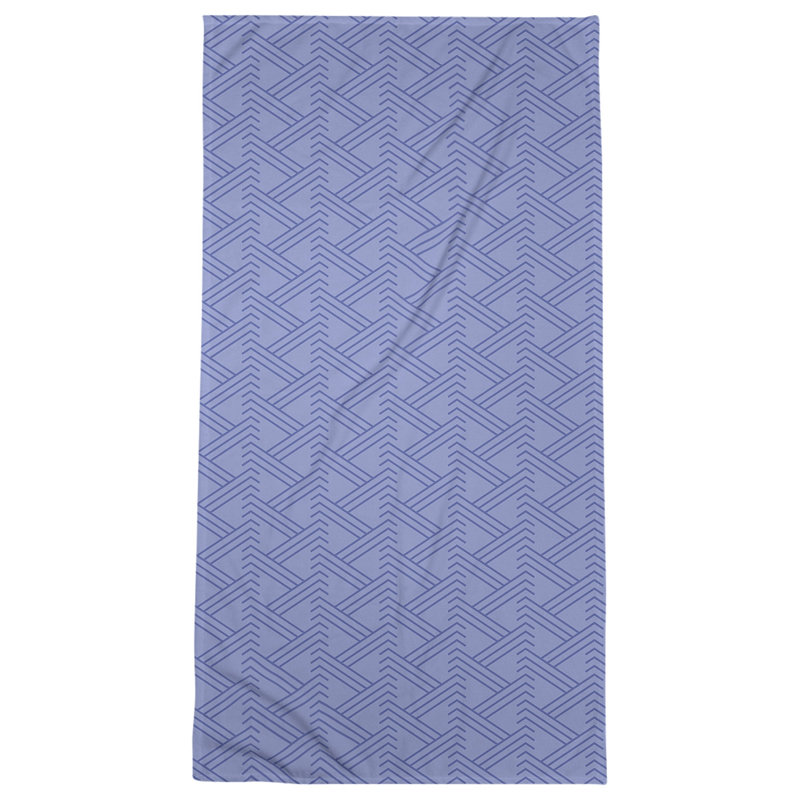 Serviette de plage zig zag classique, bleu