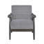 Chaise d'appoint - Meuble de salon transitionnel en velours gris avec cadre en bois massif-789654246-789654251